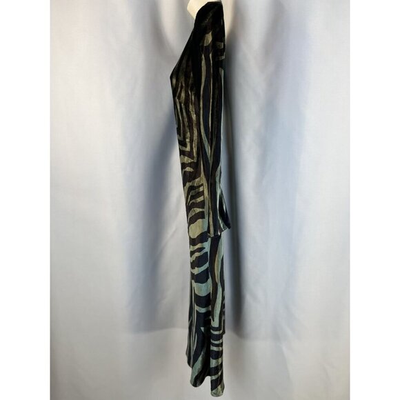 NWT Michelle Mason Velvet Zebra Cutout Backless Midi Dress $780 - Picture 6 of 16